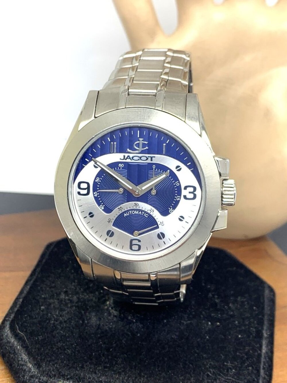 Jacot Men's Watch E480M-2720-471 Automatic Blue Dial Silver Stainless Steel 41mm